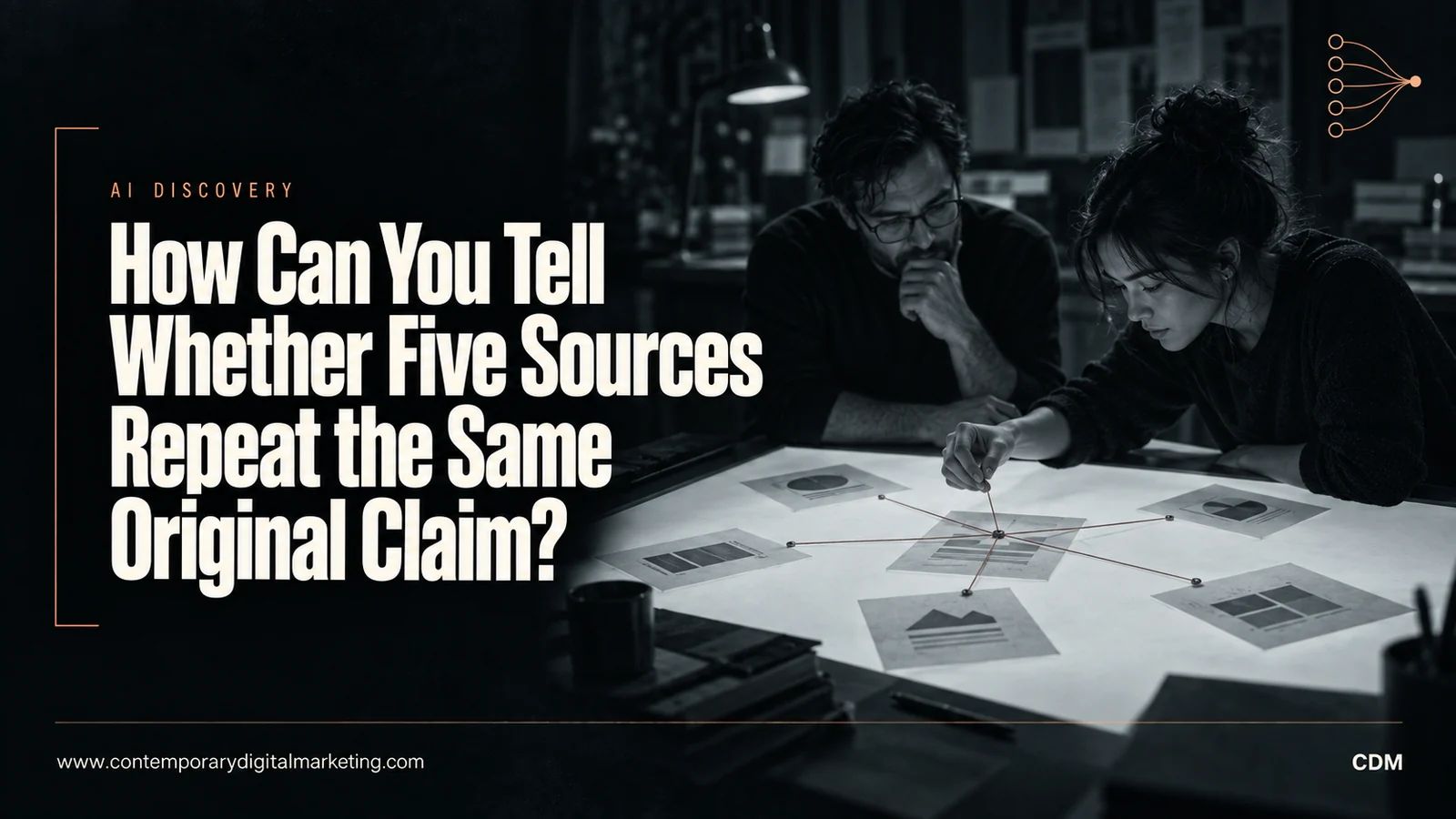 How Can You Tell Whether Five Sources Repeat the Same Original Claim?